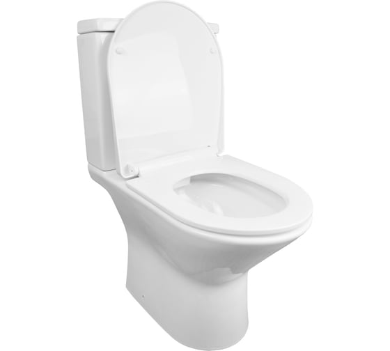 Напольный безободковый унитаз Azario Fretta new в комплекте с бачком и сиденьем микролифт, полипропилен, размер 615х370х790 мм 00085964