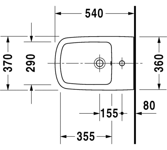 Подвесное биде Duravit DURASTYLE 2282150000 00000029850