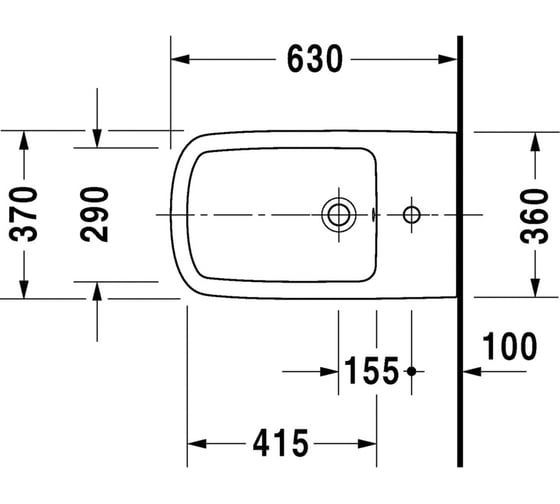 Напольное биде Duravit DURASTYLE 2283100000 00000029856