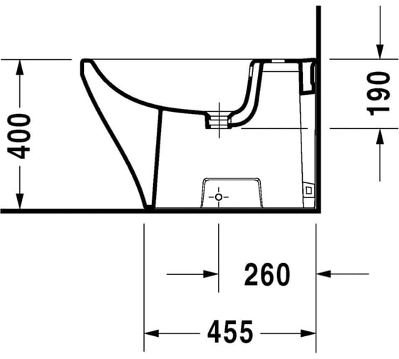 Напольное биде Duravit DURASTYLE 2283100000 00000029856