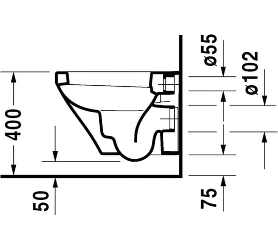 Подвесной унитаз компакт Duravit DURASTYLE 2539090000 00000029855