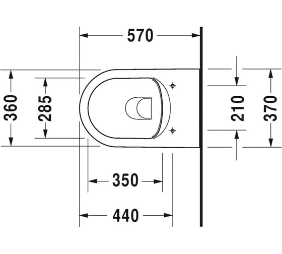 Подвесной унитаз  Duravit ME by Starck 2529090000 00000040973