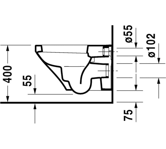 Подвесной унитаз Duravit DURASTYLE 2536090000 00000029852