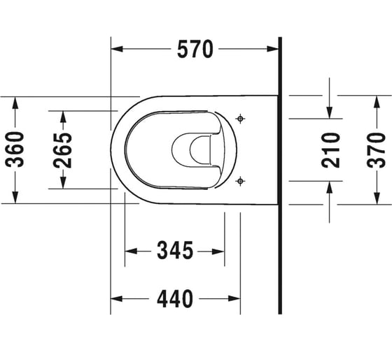 Подвесной унитаз Duravit ME by Starck Durafix 2528090000 00000040972