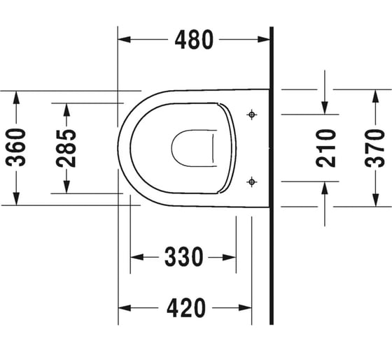 Подвесной унитаз компакт Duravit ME by Starck 2530090000 00000040975