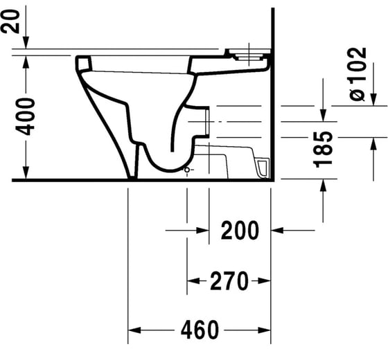 Напольный унитаз Duravit DURASTYLE 2155090000 00000029857