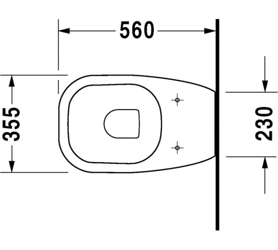 Пристенный унитаз Duravit D-CODE 2115090000 00000004429