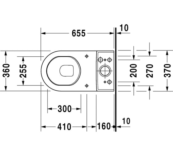 Напольный унитаз под бачок Duravit STARСK 3 0126090000 00000003895