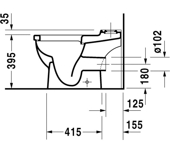 Напольный унитаз под бачок Duravit STARСK 3 0126090000 00000003895
