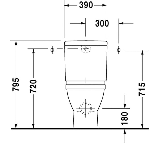 Напольный унитаз под бачок Duravit STARСK 3 0126090000 00000003895