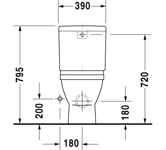 Напольный унитаз под бачок Duravit STARСK 3 0126090000 00000003895