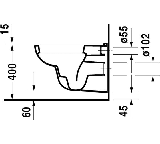 Подвесной унитаз Duravit D-CODE 2535090000 00000004454