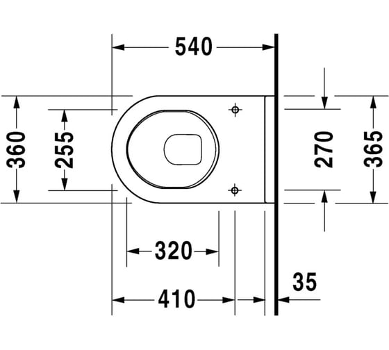 Стандартный подвесной унитаз Duravit Set STARСК 3 42000900A1 00000053263