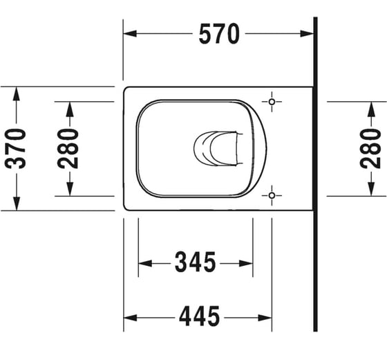 Подвесной унитаз Duravit VERO Air Rimless 2525090000 00000074786