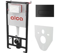 Сет инсталляции Alcadrain AM101/1120-4:1 RU с кнопкой M578 черный мат + M91 00075519