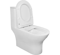 Напольный унитаз моноблок Azario Terni горизонтальный слив, сиденье дюропласт микролифт 670x350x760 00079071