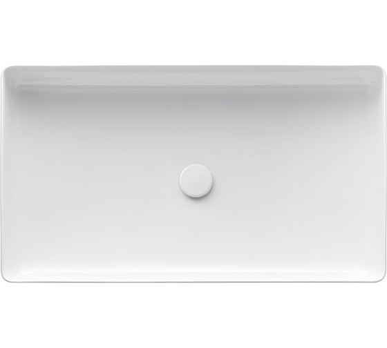 Раковина чаша Laufen LIVING SQUARE 60x34x11 см без отверстия для смесителя, без отверстия перелива, цвет матовый белый 00026360