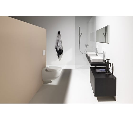 Раковина чаша Laufen LIVING SQUARE 60x34x11 см без отверстия для смесителя, без отверстия перелива, цвет матовый белый 00026360