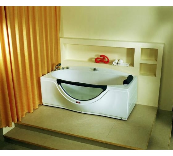 Ванна Loranto CS-832 L 1680х900х680 без гидромассажа (в разборе,смеситель, сифон,подголовник, душевая лейка и каскадник) 00019645