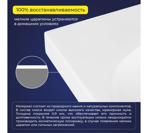 Умывальник над стиральной машиной ИТАНА venera 60 600x600x100 4657792958093