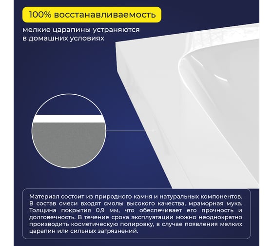 Мебельный умывальник ИТАНА с крылом molli 110 правая чаша 1102x480x170 4656755757698