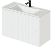 Подвесная тумба с раковиной ИТАНА kate 100 987x438x640 бланж 4657810331327