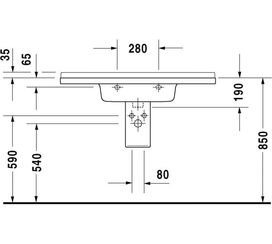 Раковина Duravit STARСK 3 без крепления 0304100000 00000003999