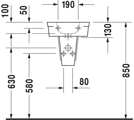 Раковина Duravit STARСK 2 0761380000 00000004272