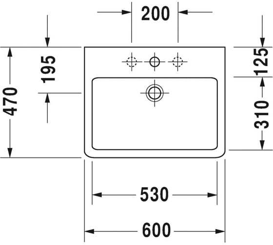Раковина для мебели Duravit VERO 0454600027 00000004189
