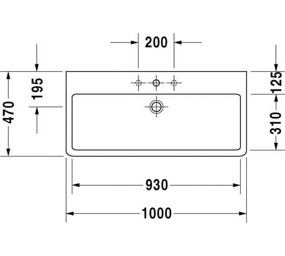 Раковина для мебели Duravit VERO 0454100000 00000004166