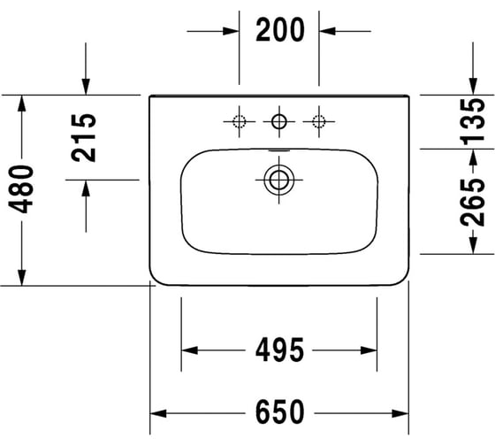 Раковина для мебели Duravit DURASTYLE 2320650000 00000029847