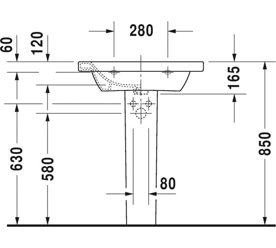 Раковина для мебели Duravit DURASTYLE 2320650000 00000029847