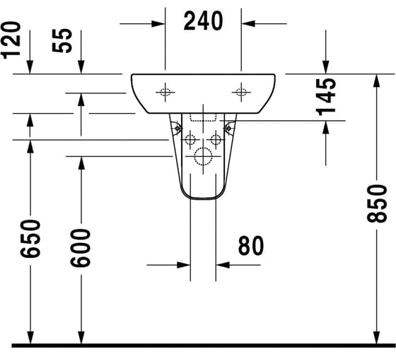 Раковина Duravit D-CODE 0705450000 00000004264