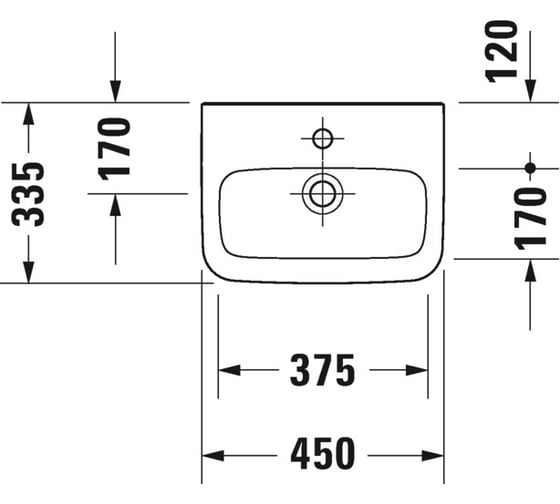 Раковина без перелива Duravit DURASTYLE 0708450000 00000029844