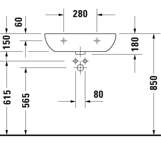 Раковина Duravit D-Code 2310600000 00000004515