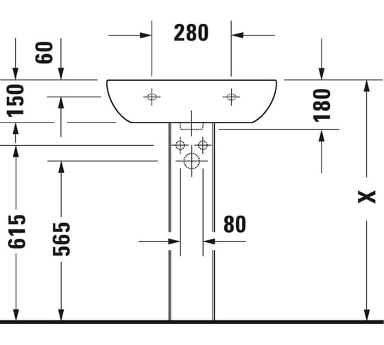 Раковина Duravit D-Code 2310600000 00000004515