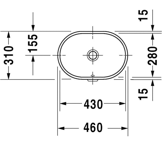 Встраиваемая раковина Duravit FOSTER 0336430000 00000004066