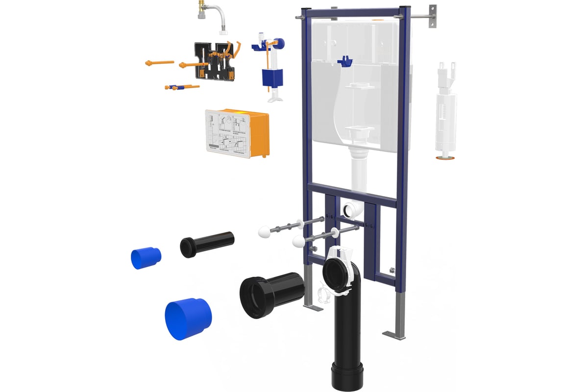 Сантехническая инсталляция с рамой Loranto 51 см (без кнопки) 00081190 ...