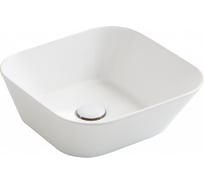 Раковина чаша Simas WAVE квадратная 42x42x16.5 см, без отверстия под смеситель, цвет белый 00083708