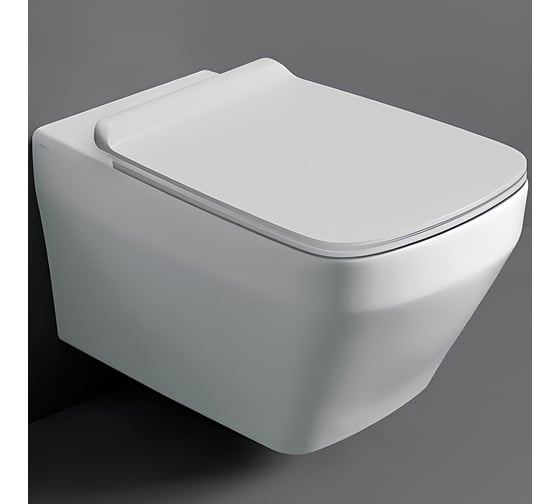 Подвесной безободковый унитаз Simas Baden Baden 56x36 см с креплением F85, цвет белый 00076704