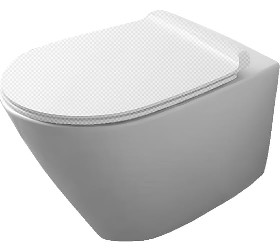 Подвесной безободковый унитаз Simas Gambassi 56.5x37.5 см с креплением F85, цвет белый 00076702