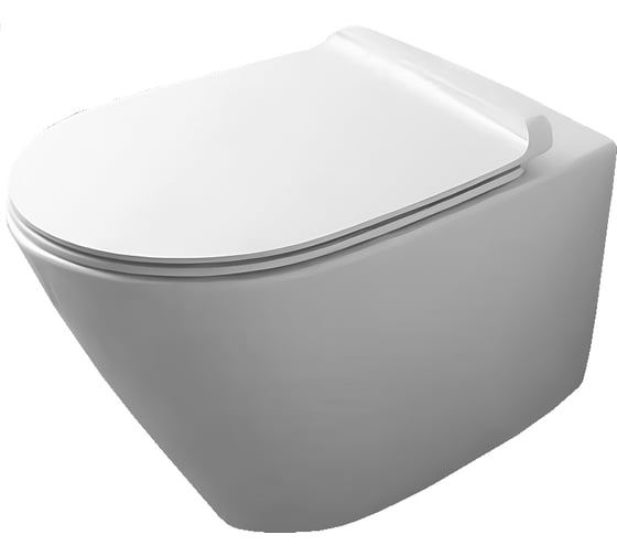 Подвесной безободковый унитаз Simas Gambassi 56.5x37.5 см с креплением F85, цвет белый 00076702
