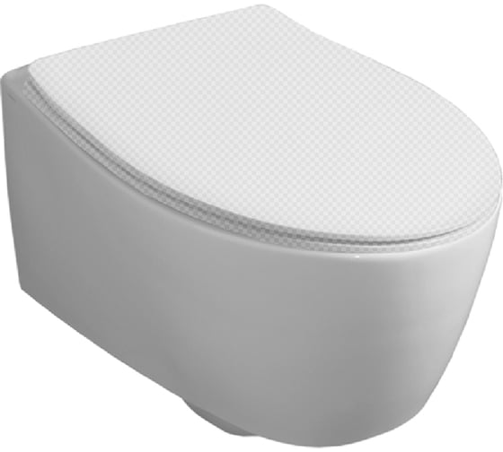 Подвесной безободковый унитаз Simas Lft Spazio 52x35 см с креплением F85, цвет белый 00076710 1