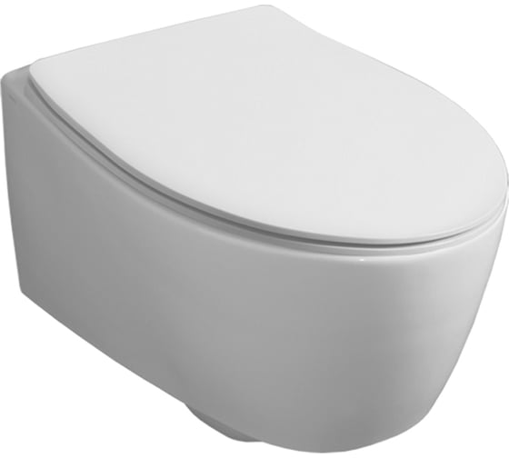 Подвесной безободковый унитаз Simas Lft Spazio 52x35 см с креплением F85, цвет белый 00076710