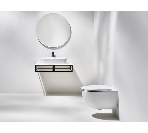 Подвесной безободковый унитаз Simas Trevi 37x56 см с креплением F85, цвет белый 00084319