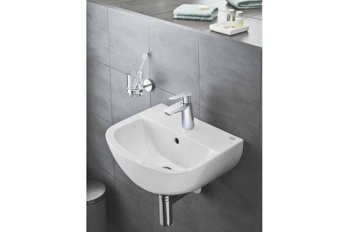 Мини-раковина GROHE Bau Ceramic ширина 45 см 39424000 - выгодная цена,  отзывы, характеристики, 1 видео, фото - купить в Москве и РФ