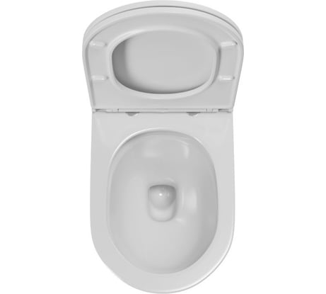 Подвесной безободковый унитаз Bauedge Bau Dream Hurricane3, вихревой, со скрытым сливом, сиденье дюропласт микролифт BL0001-HQ3