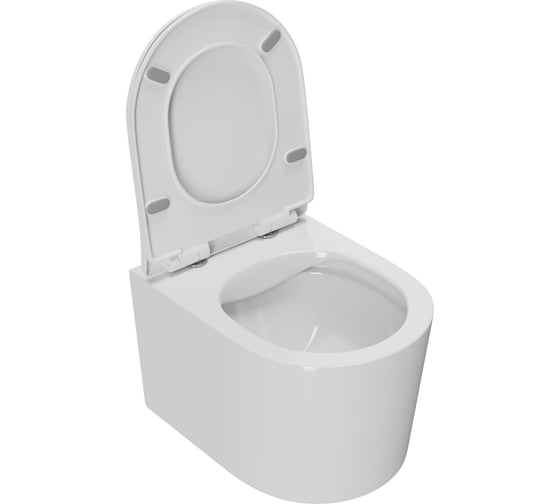 Комплект Bauedge Bau 6 в 1: инсталляция Delice с клавишей Nimb, унитаз безободковый Bau Hotel PRO, быстросъемное сиденье микролифт NM0003-PRO-DLR_000002