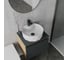 Круглая накладная раковина Bauedge BAU Element Cristal D40, с отверстием под смеситель, белая NS0006 5
