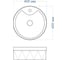 Круглая накладная раковина Bauedge BAU Element Cristal D40, с отверстием под смеситель, белая NS0006 7